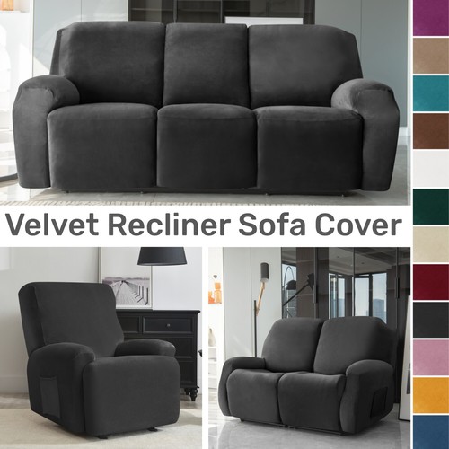 Velvet recliner chair sofa - recliner,