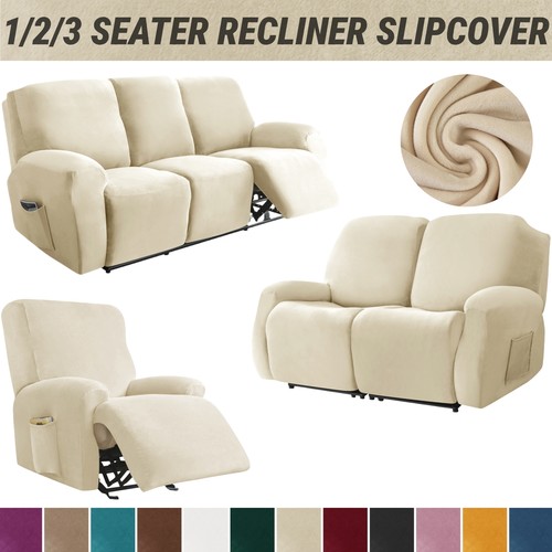 Velvet sofa recliner - recliner, covers