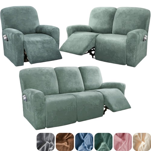 Plush velvet recliner chair - recliner,