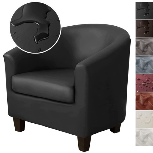 Leather tub chair - leather,