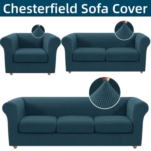 Jacquard chesterfield sofa - jacquard,