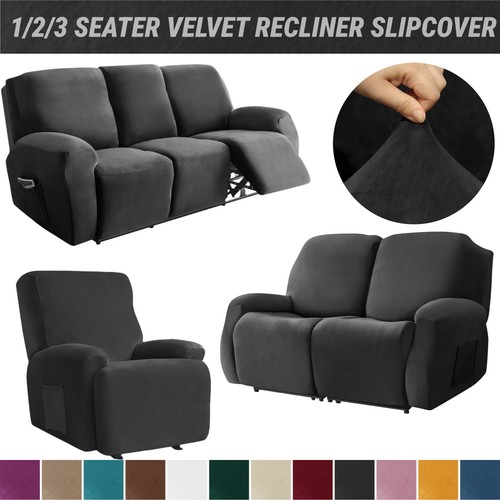 Stretch velvet sofa recliner - stretch,