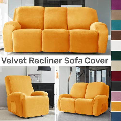 Velvet recliner chair - chair, sofa
